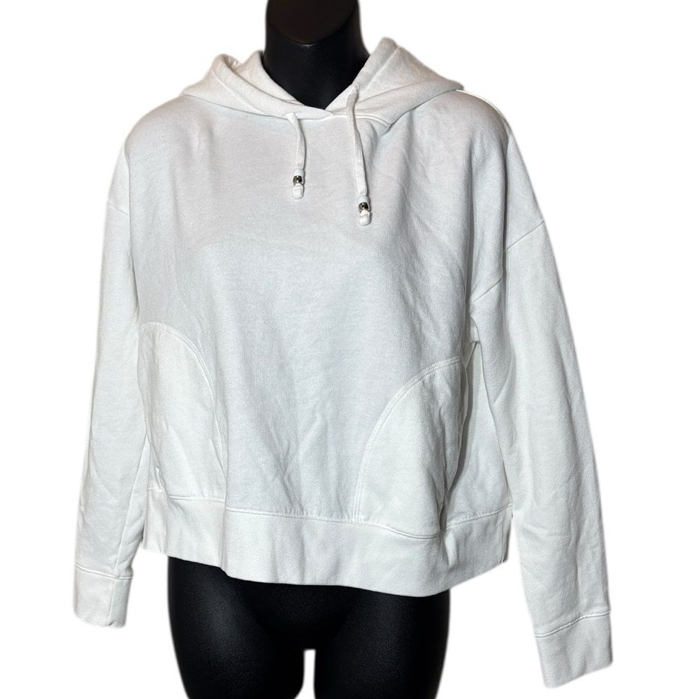 Greyson women’s xs archer hoodie Arctic white heavyweight luxe brushed fleece‎